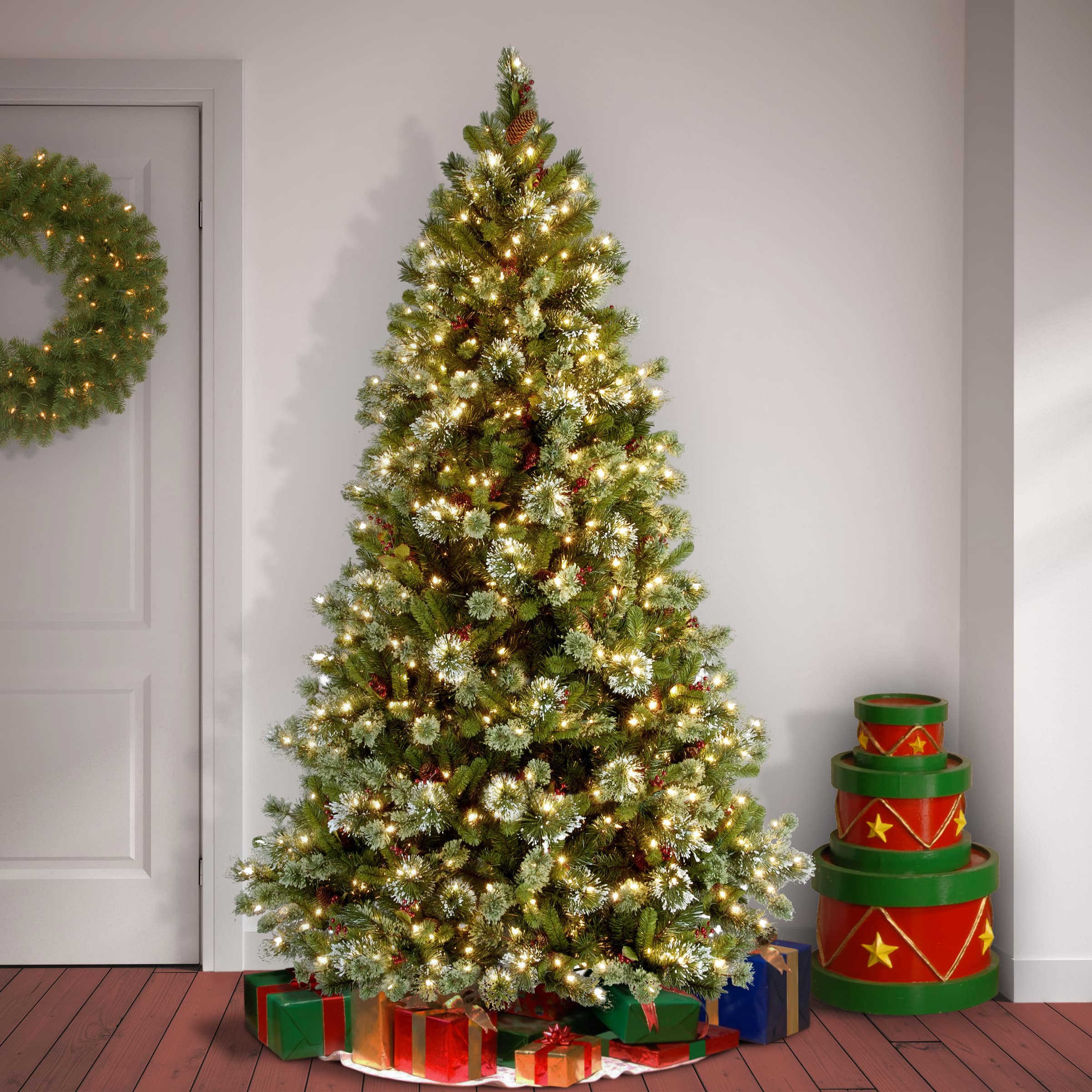 7.5ft. Pre-Lit Wintry Pine® Artificial Christmas Tree, Clear Lights